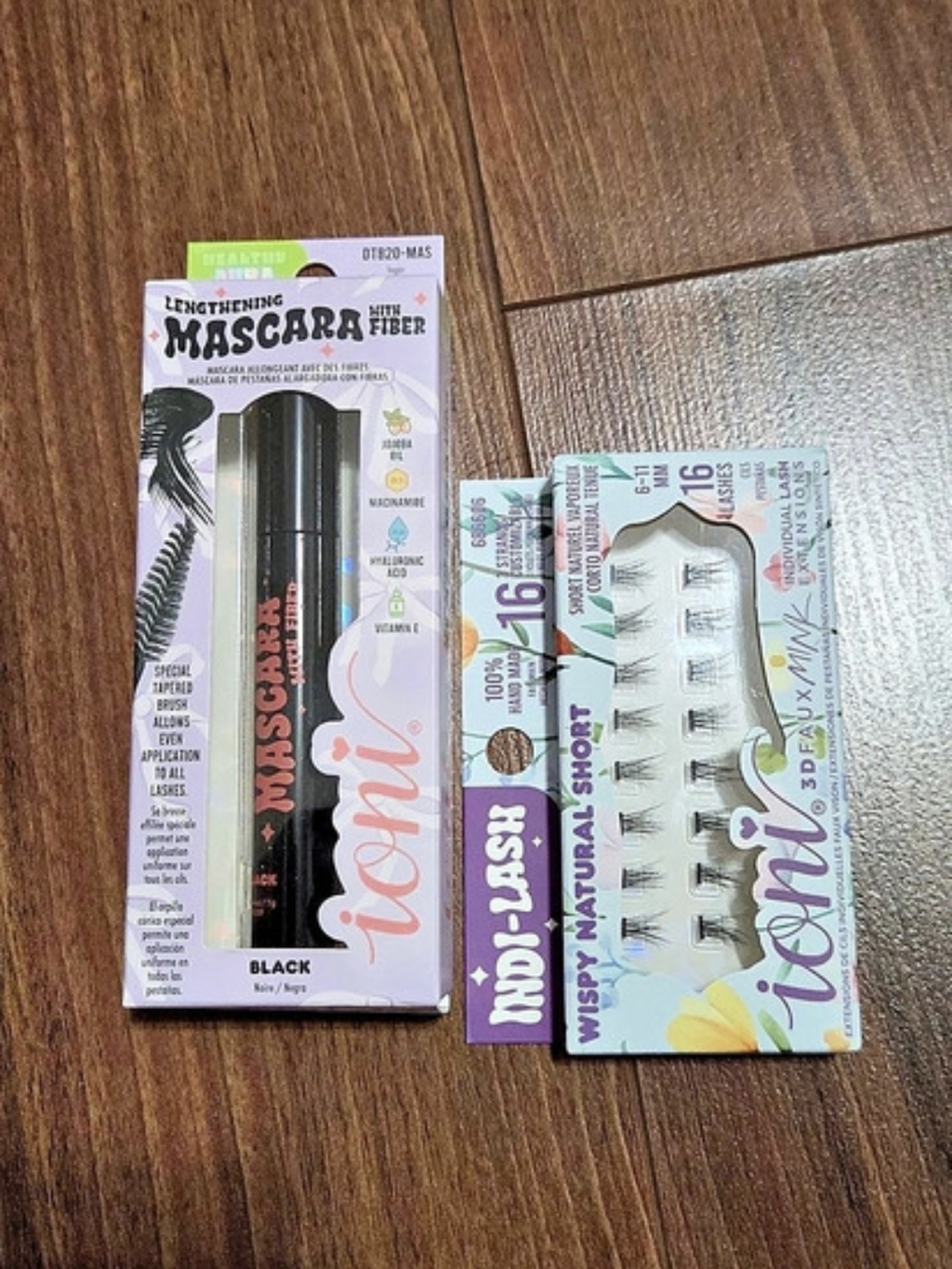 ioni Lengthening Mascara with Fiber & Ioni Indi-Lash Wispy Natural Short Lash